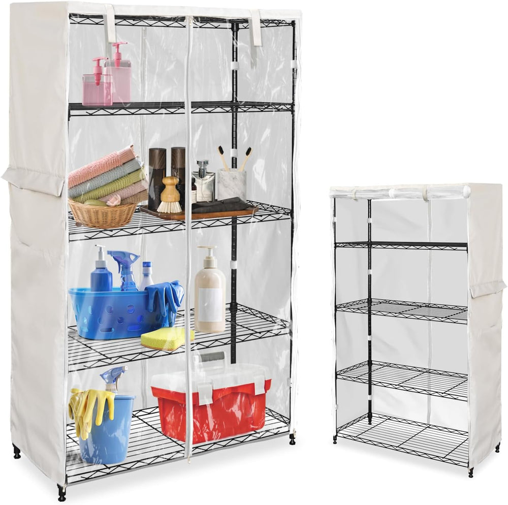 Wire Shelf Cover Waterproof, 60" W x 24" D x 72" H Rack Protector