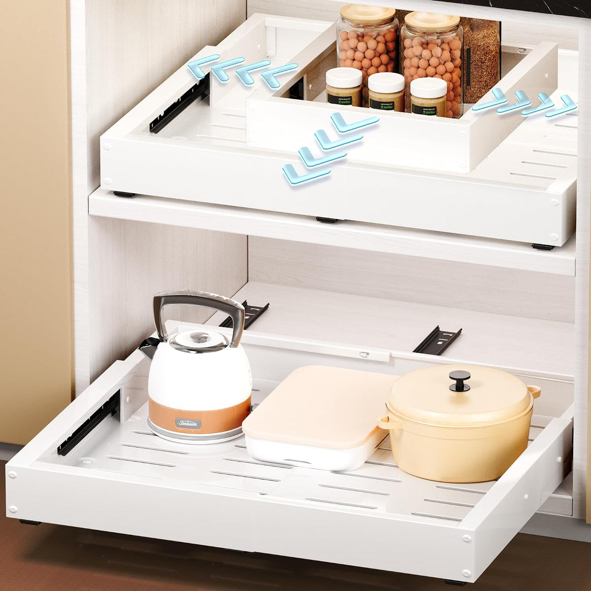 pull out cabinet organizers, width (12"-19") and depth, main product view