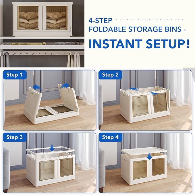 FLEXIMOUNTS 150 QT Stackable Storage Bins