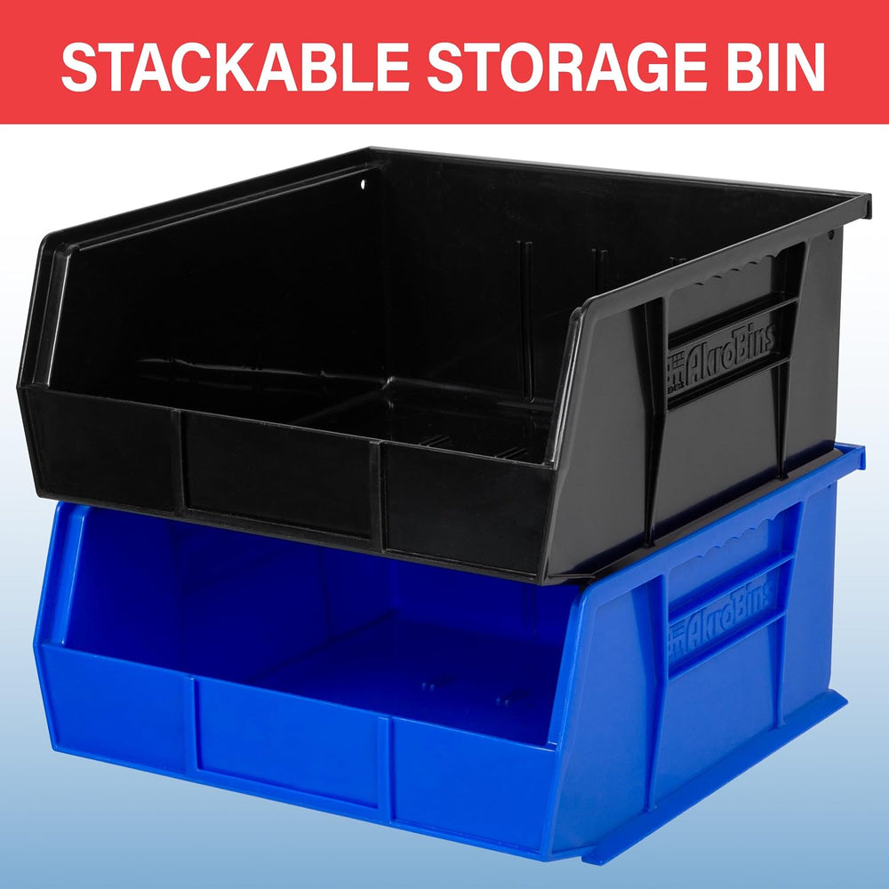 Akro-Mils 30235 AkroBins Plastic Storage Bins, 11"x11"x5", Cle...