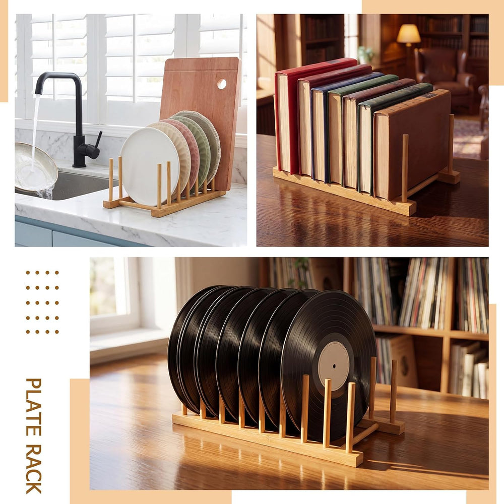 6 Widen Puzzle Rack Organizer, Wooden Jigsaw Display Stand Holder