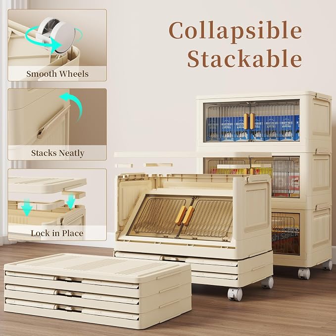 3 Tier Stackable Plastic Storage Bins