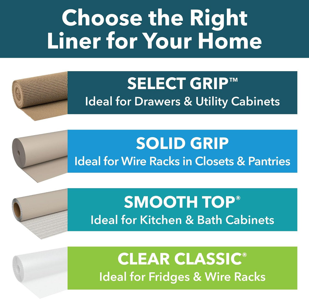 EasyLiner Select Grip Shelf Liner - Easy to Install & Cut to Fit - Non Sl...