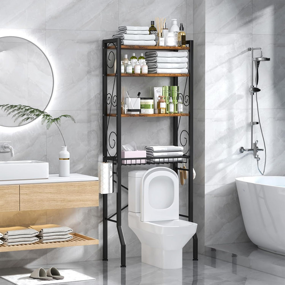 Aduanbang 4 Tier Over The Toilet Storage Rack, Bathroom Organizer Shelf with ...