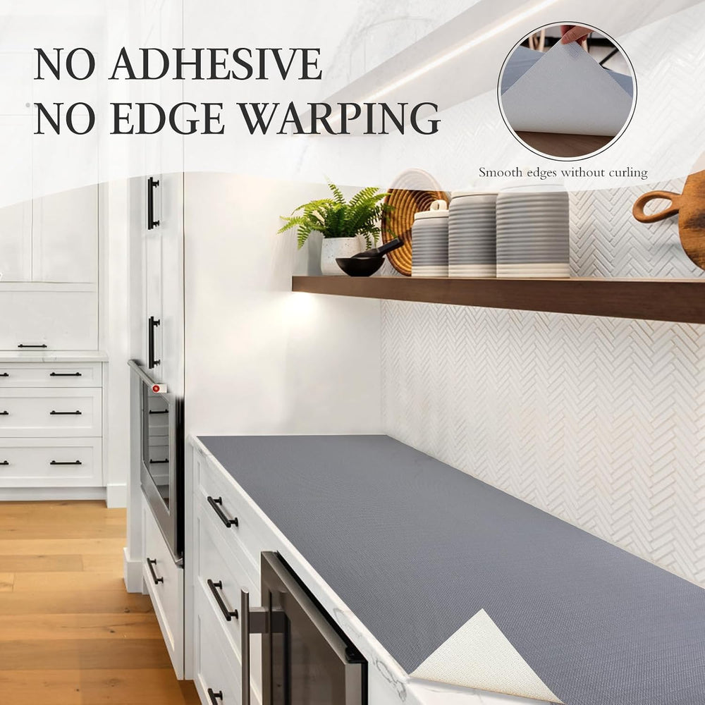Beautysaid Shelf and Drawer Liner for Kitchen Cabinet Non Adhesive Non Slip