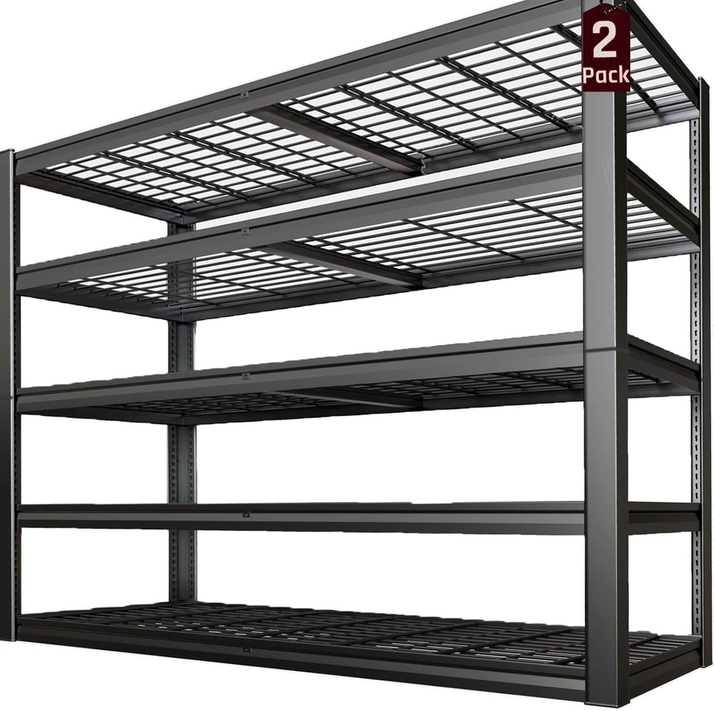 68" Wide Heavy Duty Garage Shelving Units, 5-Tier Deep Storage Shelves,B...