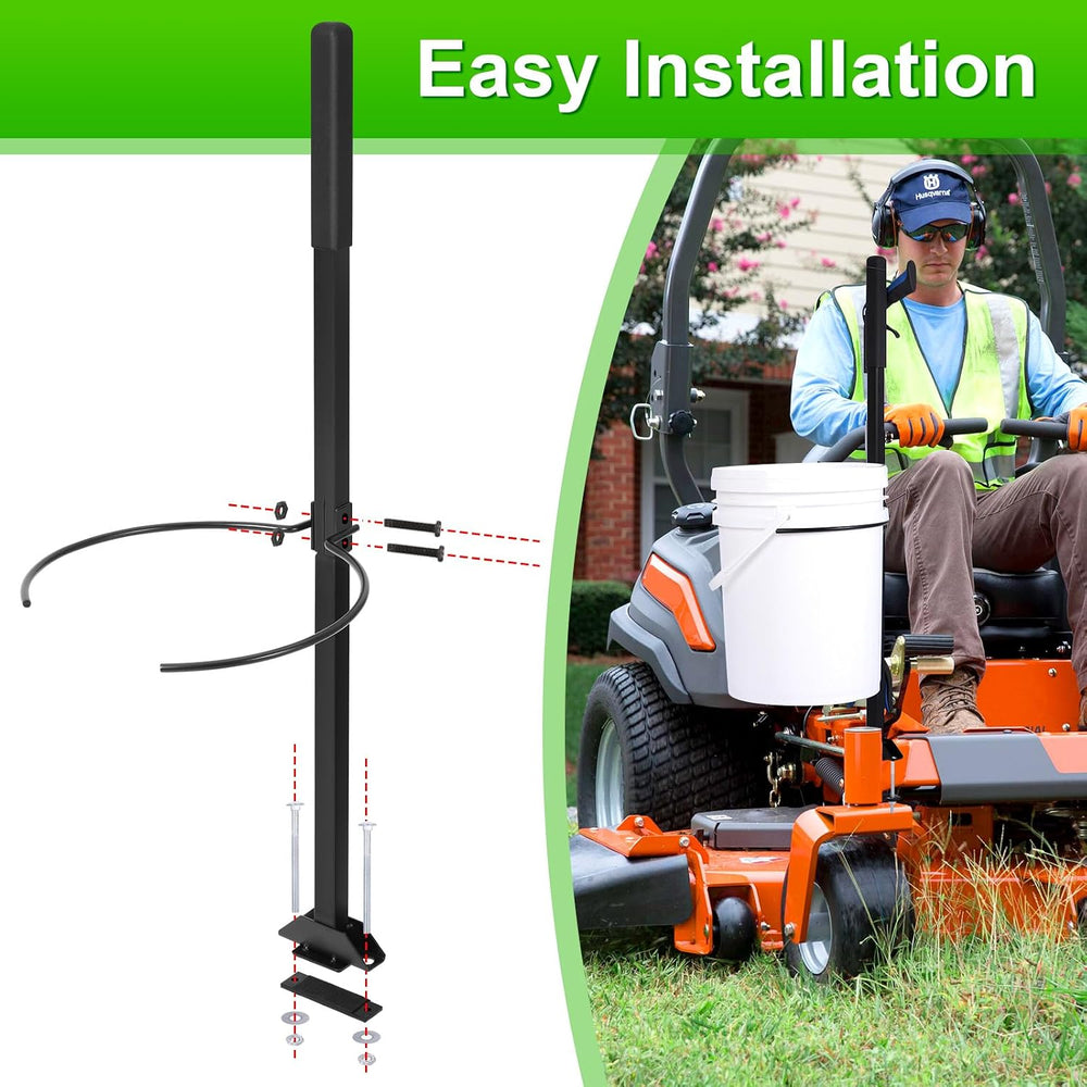 Zero Turn Mower Handle, 5 Gallon Bucket Bracket Holder with Clip, Lawn Mower ...