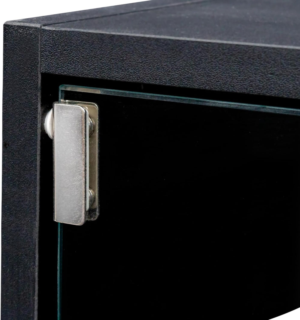 Shoe Storage Box, Wooden Organizer Shoe Storage Box with Flip Glass Door, 3-T...