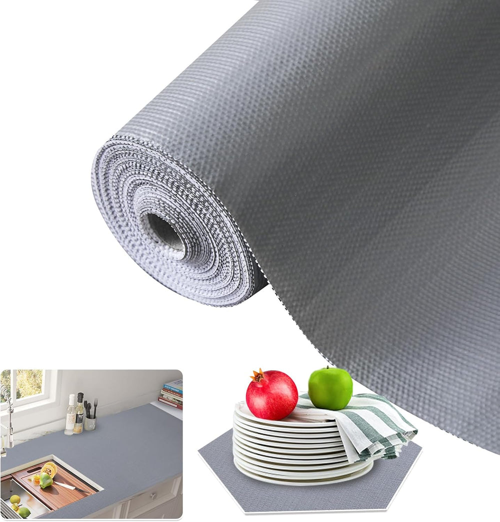 Beautysaid Shelf and Drawer Liner for Kitchen Cabinet Non Adhesive Non Slip