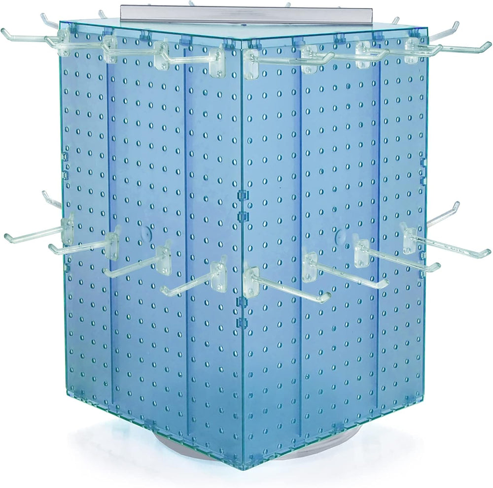 Azar Displays 701414-BLU-4C32 Rotating Countertop Display Kit with Peg Hooks ...