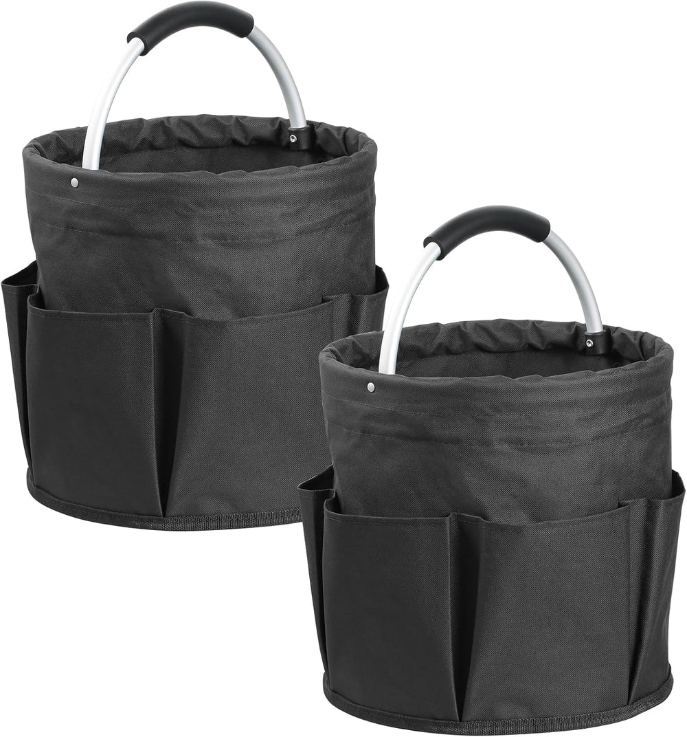 2Pcs Collapsible Cleaning Caddy with Handle, 17L Foldable Cleaning Supply Cad...