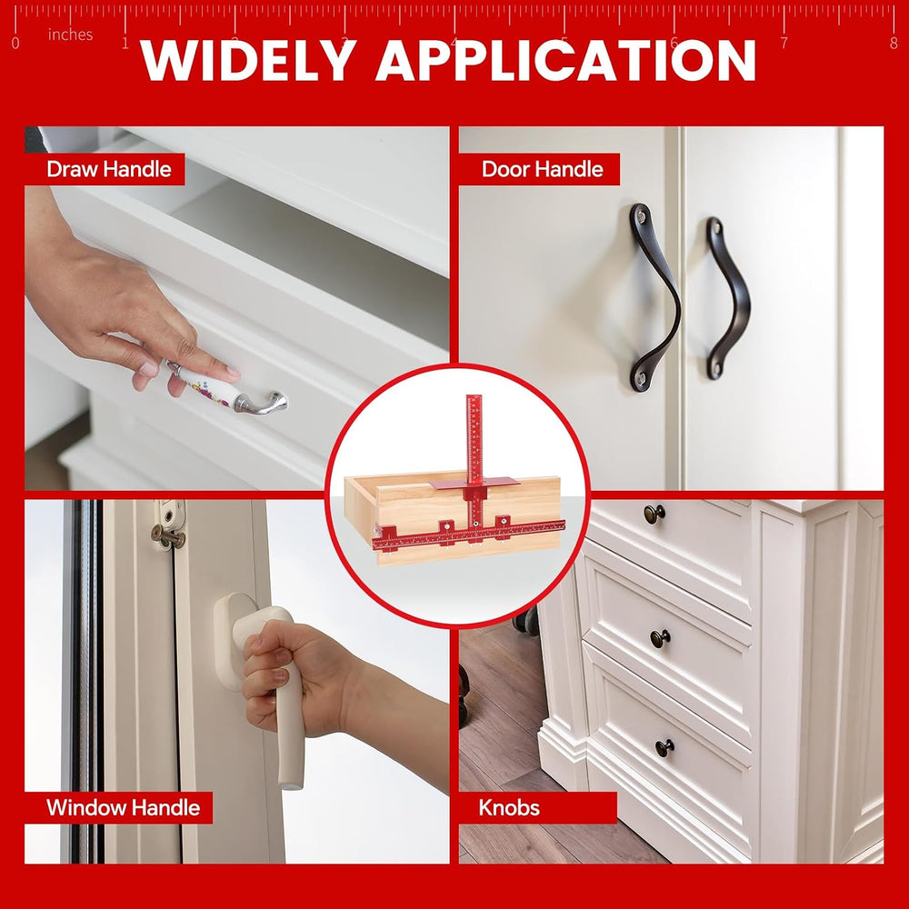 DOCXCDO Cabinet Handle Jig,Aluminum Cabinet Hardware Jig Tool for Handle
