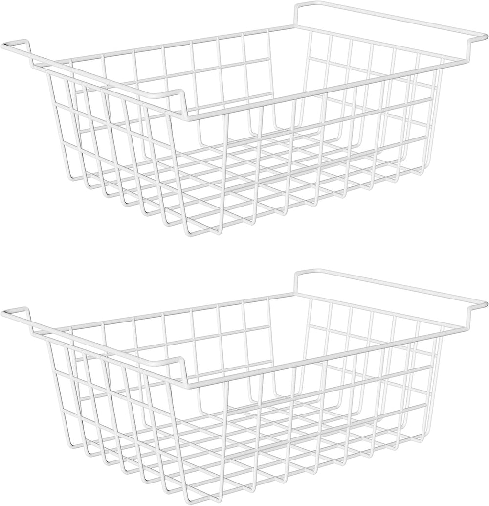 Orgneas 17.5" Chest Freezer Organizer Bins Metal Wire Baskets