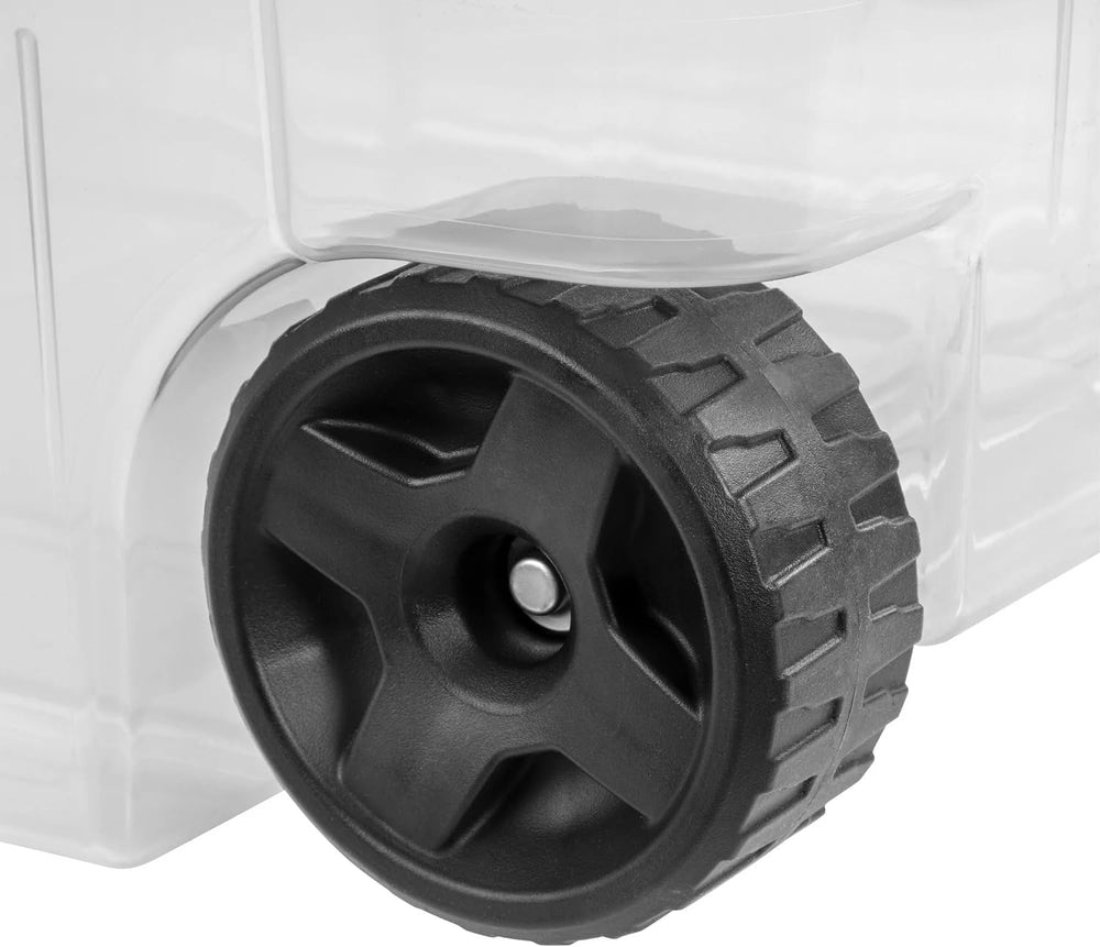 2-Pack, Extra-Large 160 Quart Wheeled Rugged Storage Bin, Durable Clear Stora...