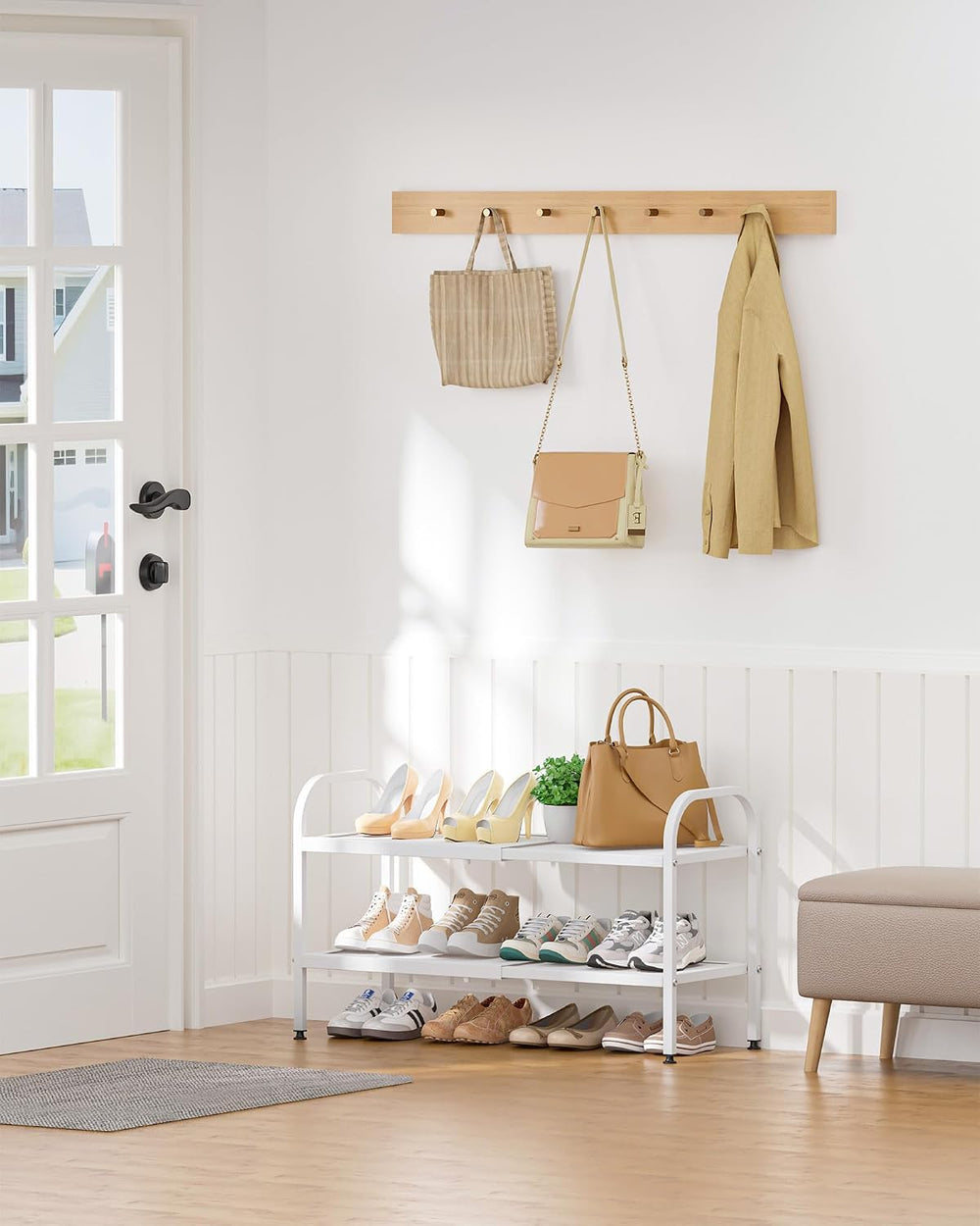 Kitsure Metal Expandable Shoe Rack, 18.1-29.5" x 11.4" x 17.1"...