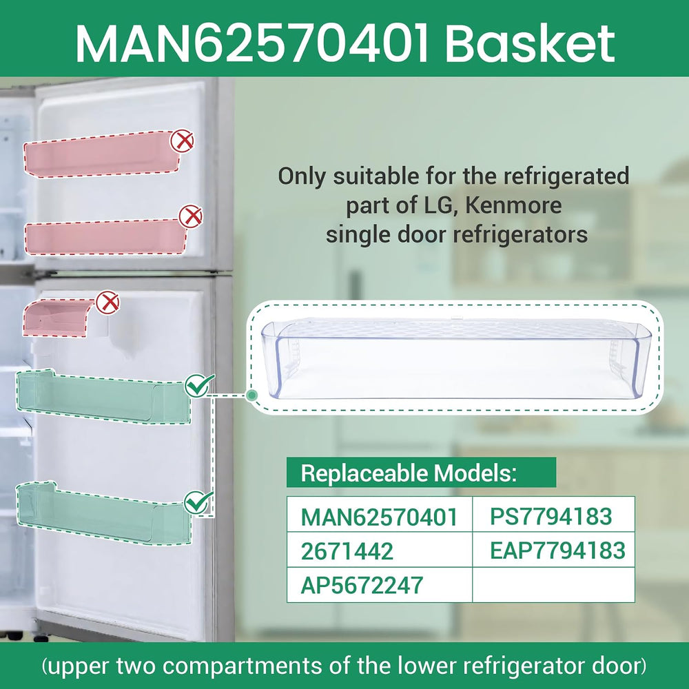 Upgraded MAN62570401 Refrigerator Door Basket