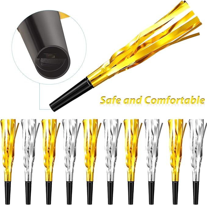200 Pcs Party Blowers Noise Makers Party Horns Blowout Clappers Noisemakers f...