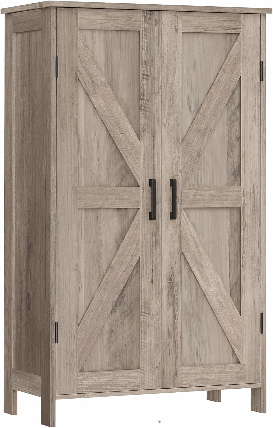 Homleke 43.3" H Farmhouse Bathroom Storage Cabinet with Adjustable Shelves