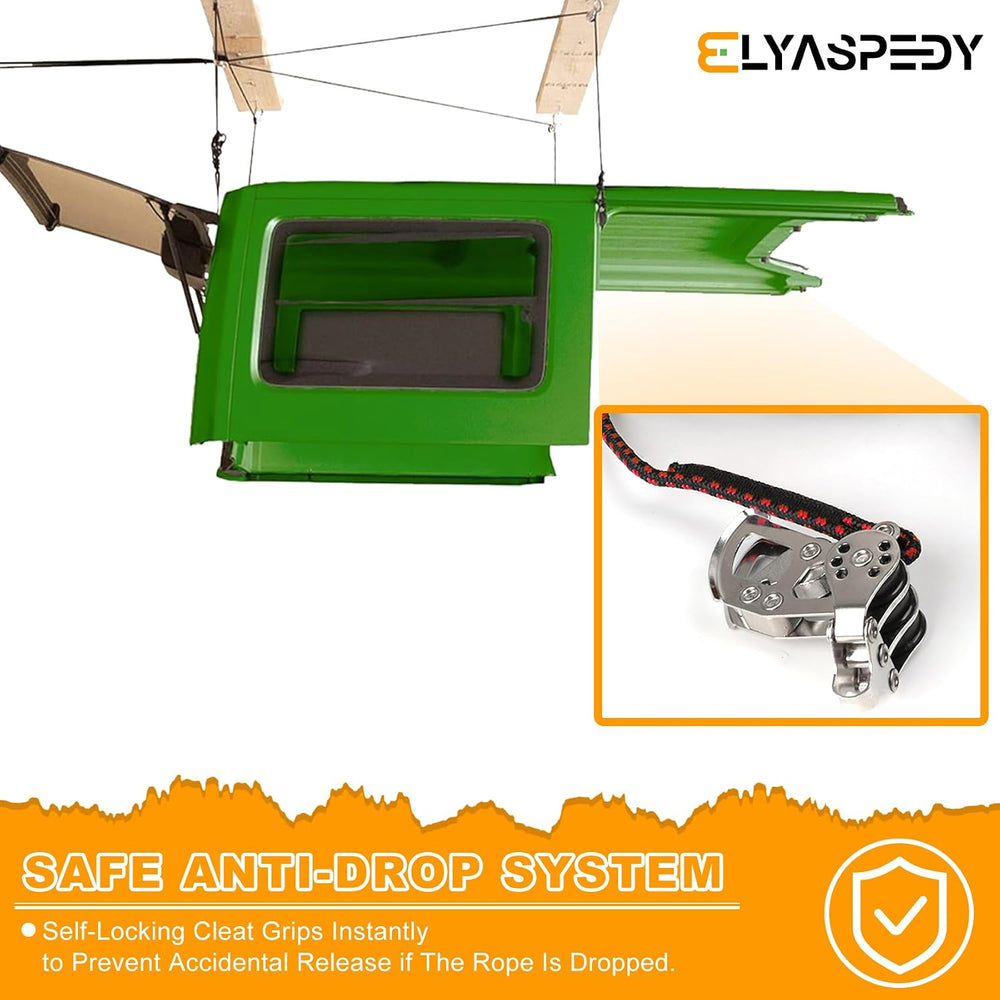 Upgraded Hardtop Removal Lift for Jeep Wrangler,Garage Storage Hoist