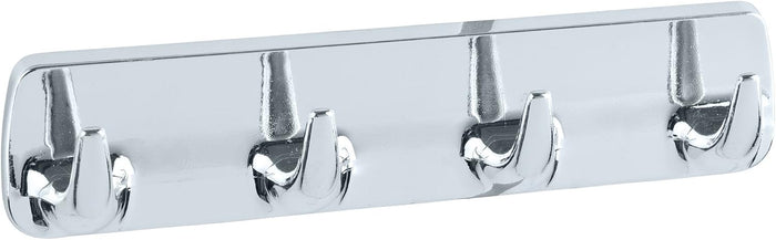 Wenko Strip Chrome-4 Hooks, Silver Shiny, 2.5 x 19 x 4.5 cm