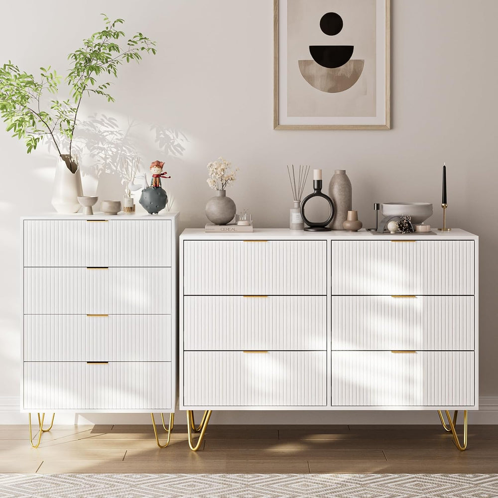 Masupu 4 Drawer Dresser, Drawer Chest, Tall Storage Chest Cabinet Organizer U...