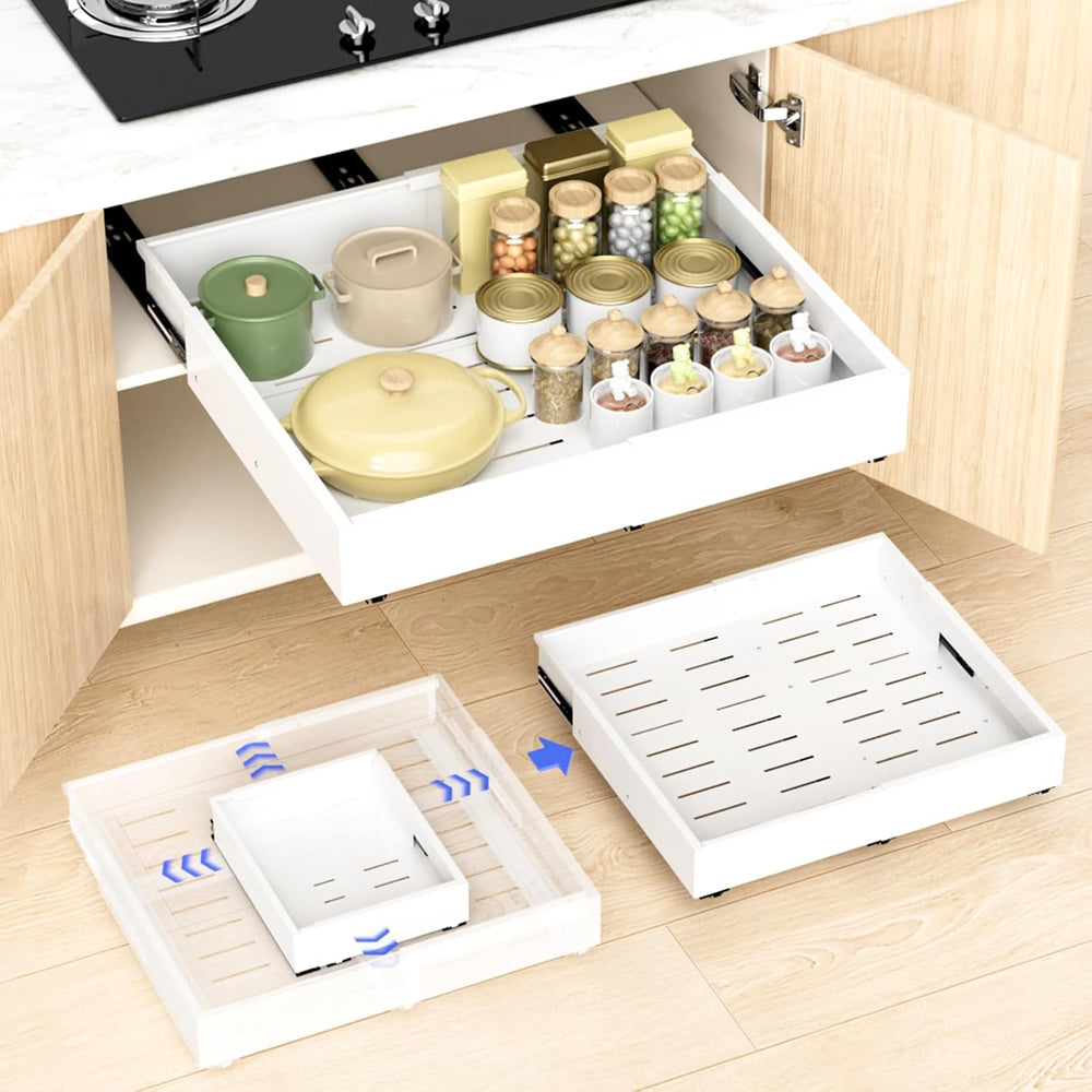 Dayacoco 2Pcs Dayacoco Pull Out Cabinet Organizer, Expandable Width (11.4&quo...