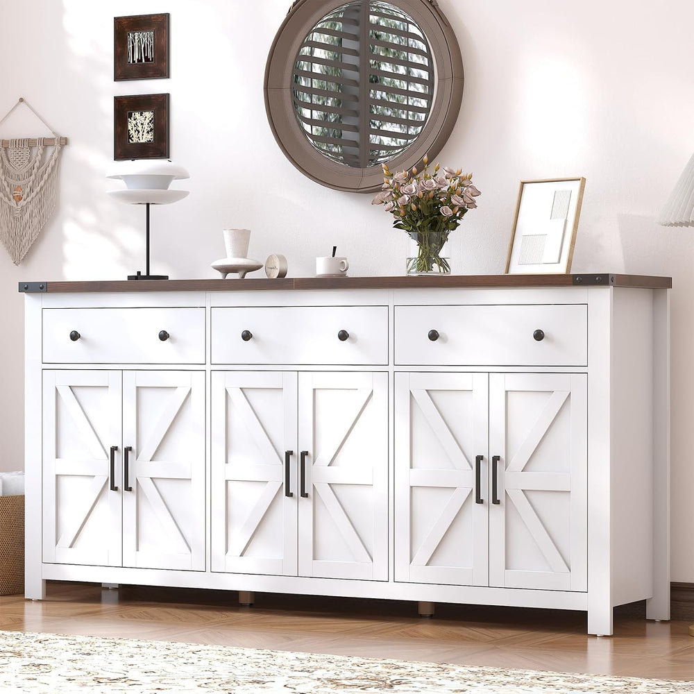 VVFLU 71" Large Sideboard Buffet Cabinet with Storage, Modern Farmhouse ...