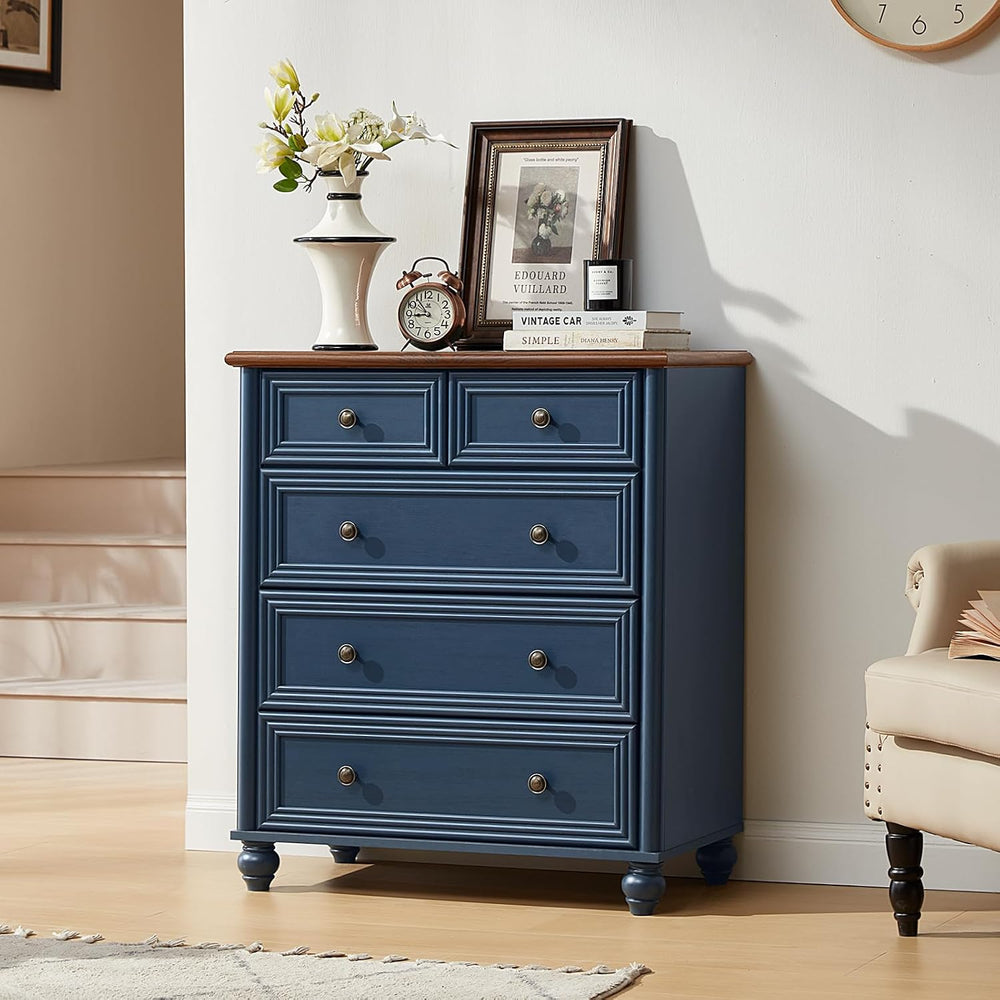 RWYHG Farmhouse 5 Drawer Dresser for Bedroom, 35.5" Small Dressers