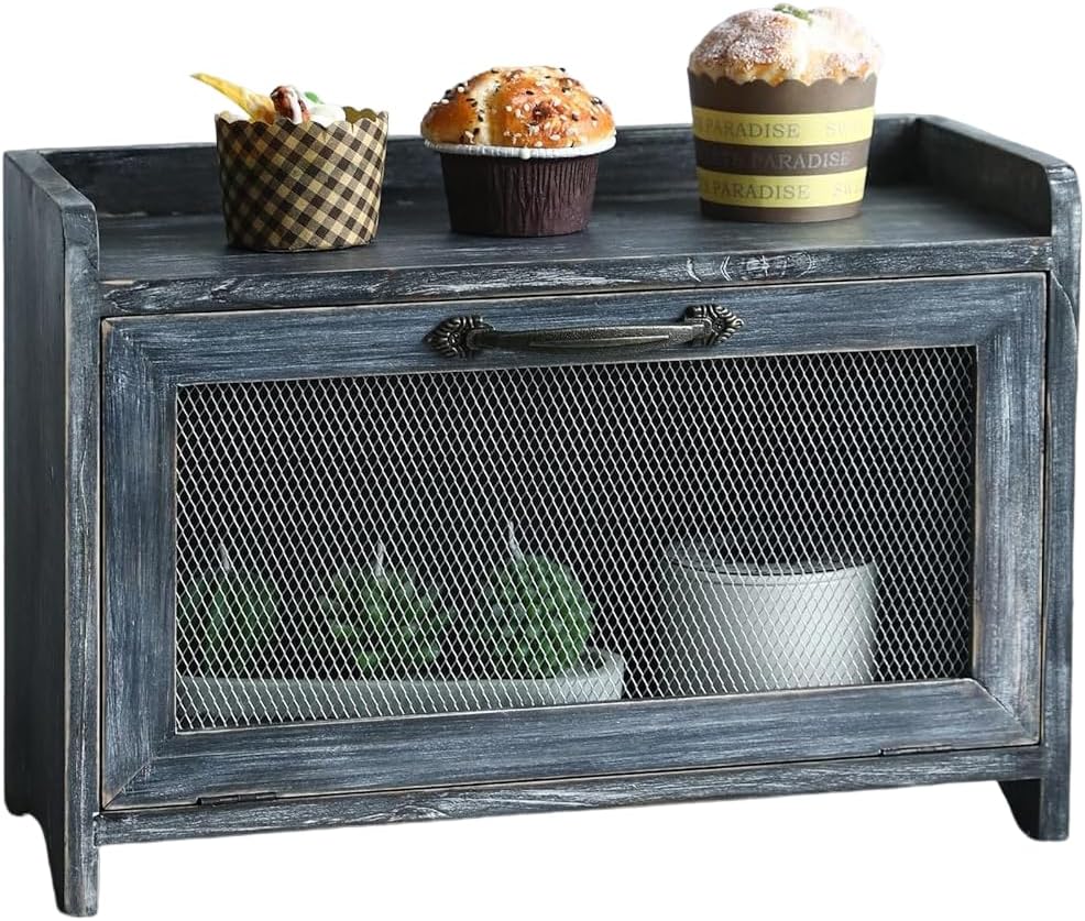 COLLECTIVE HOME - Storage Cabinet, Mini Countertop Cabinet, Wood Organizer fo...