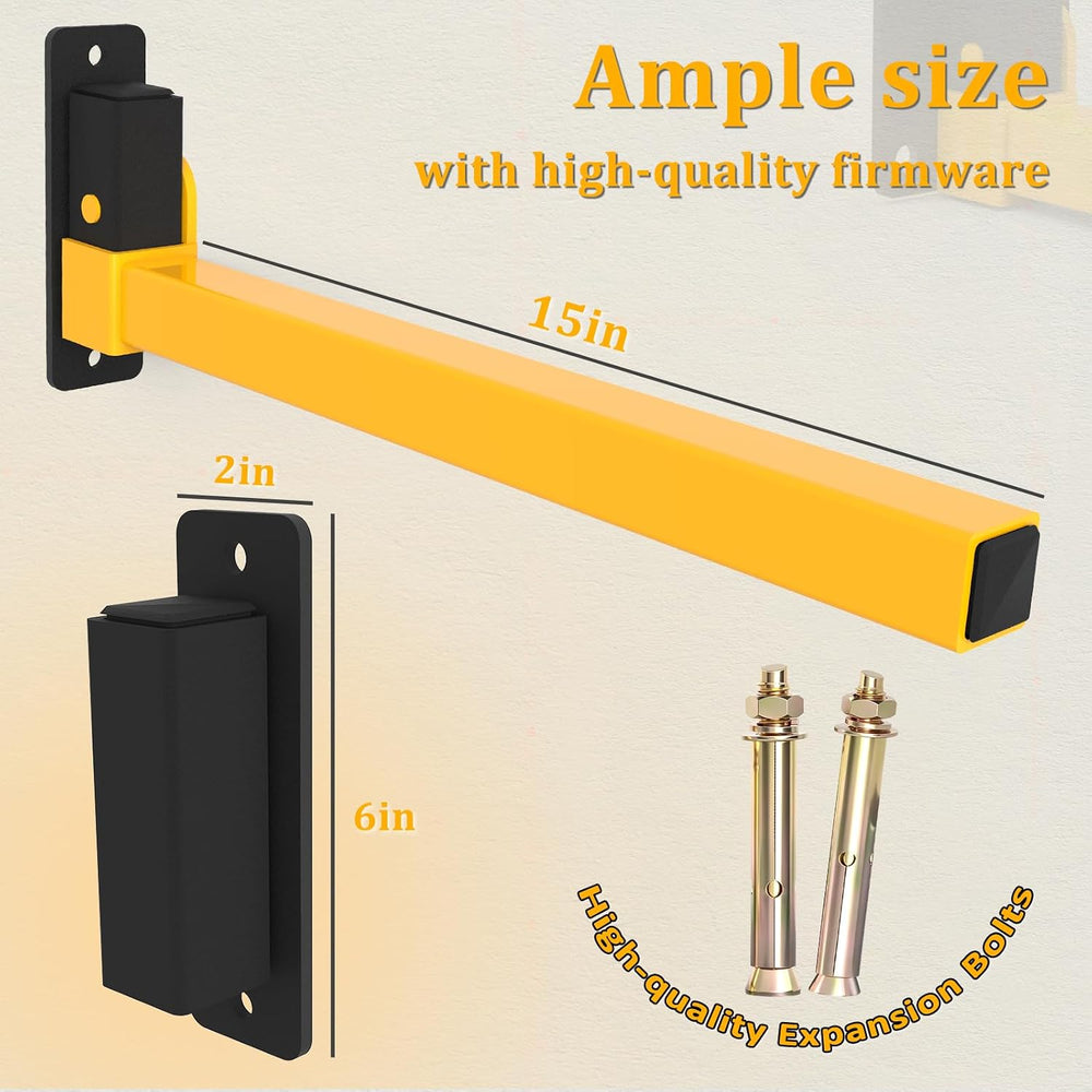 Lumber Storage Rack Heavy Duty Wall Mount Storage Shelves Sturdy Garage Shelv...
