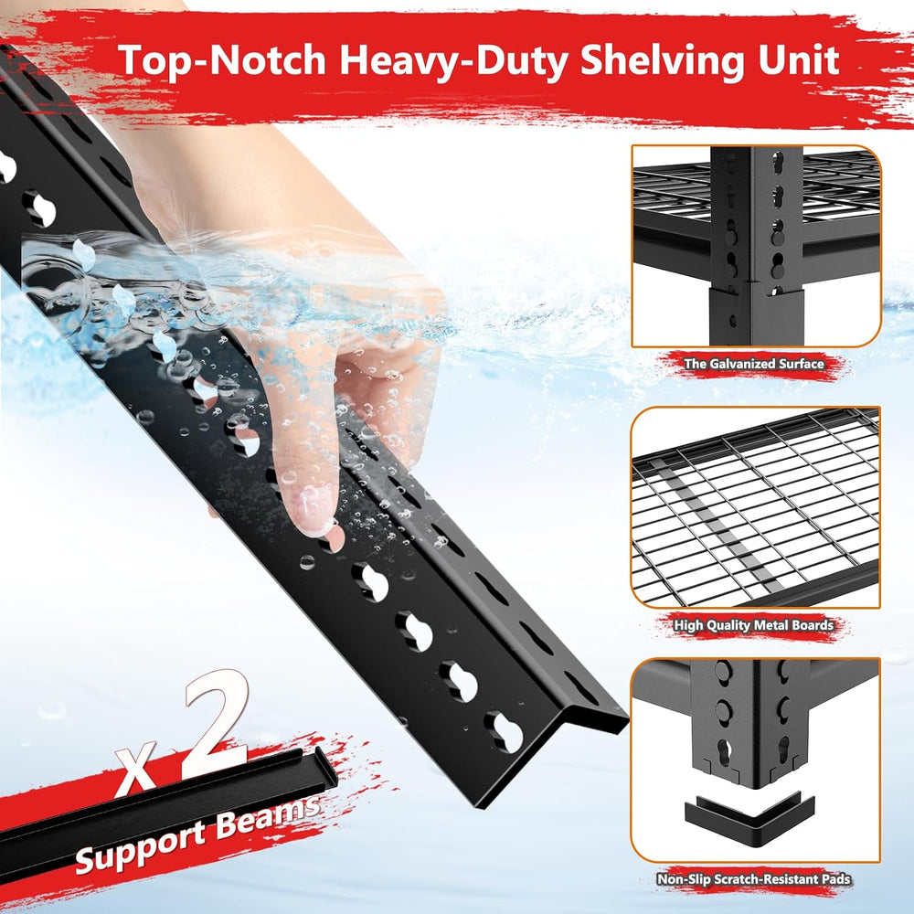 Storage Shelves 3PCS Garage Shelving Heavy Duty 2640LBS Capacity, 60"L x...