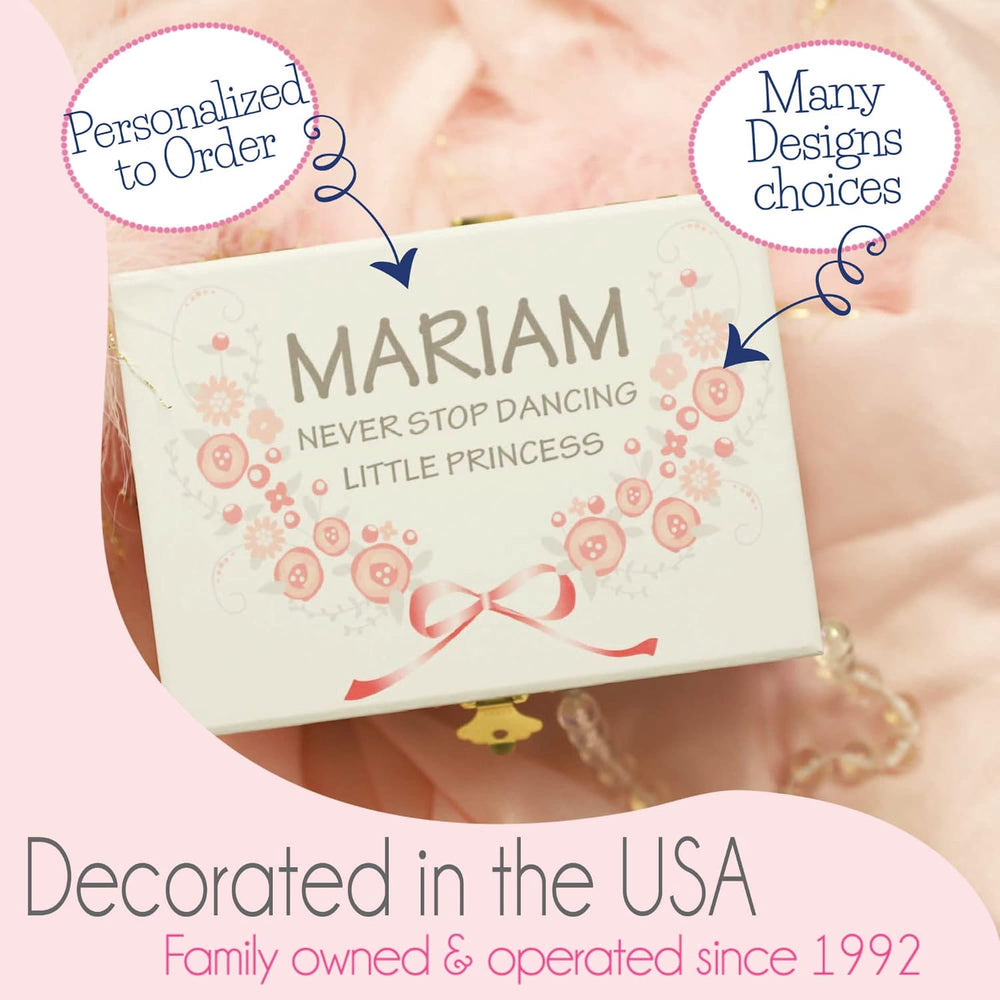 My Bambino Personalized Girls Jewelry Box | Elephant Ballerina Jewelry Box (P...