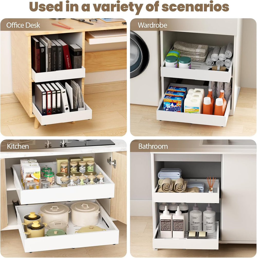 Dayacoco 2Pcs Dayacoco Pull Out Cabinet Organizer, Expandable Width (11.4&quo...