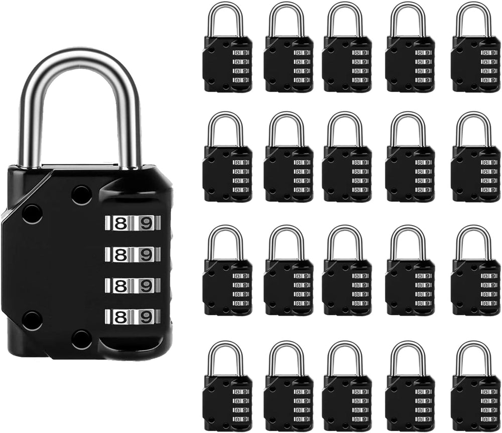 Vervida Combination Lock Resettable 20 Pack 4 Digit Outdoor Waterproof Combo ...