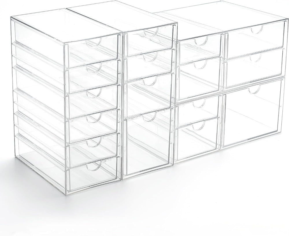 Prsildan 17 Drawers Teacher Toolbox Office Supply Organizer, Set of 4