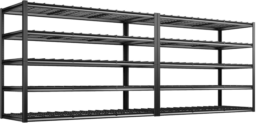 REIBII 60" W Garage Shelving Heavy Duty Metal Shelving 3000LBS Storage S...