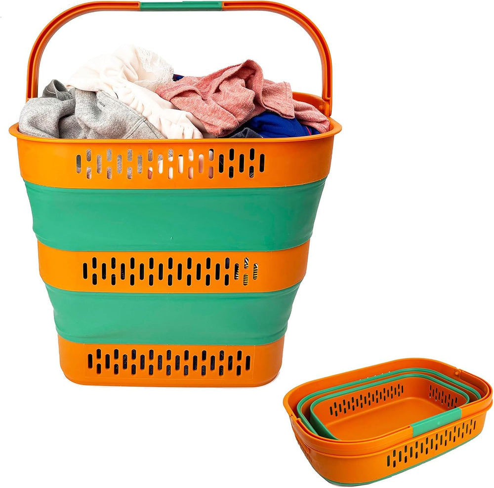 SAMMART 38L(10 Gal) Collapsible Laundry Basket - Foldable Pop-Up Storage Cont...