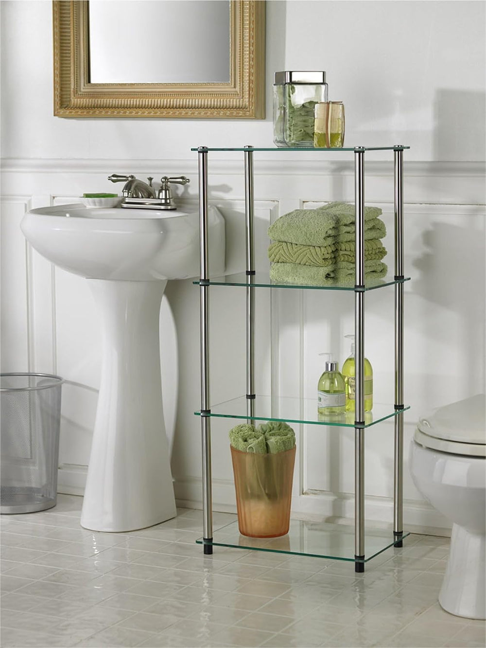 Convenience Concepts Designs2Go Classic Glass 4-Tier Tower 17.75" - Mode...