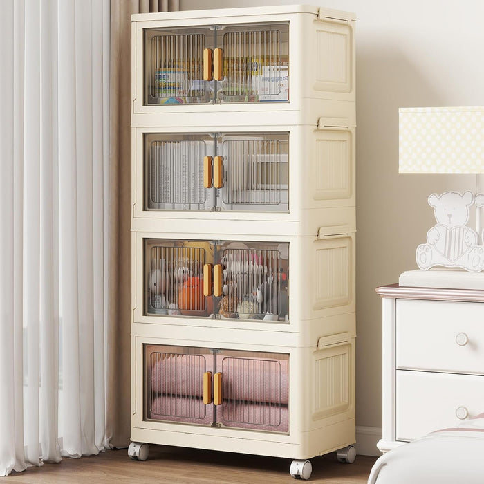 4 Tier Stackable Plastic Storage Bins
