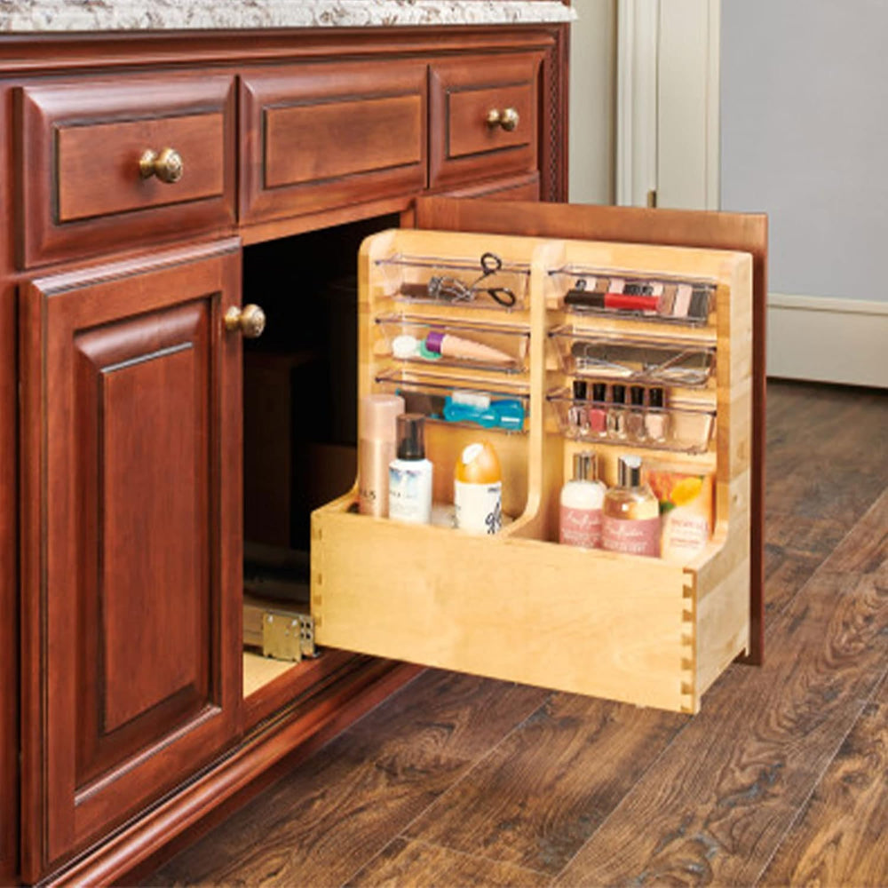 Rev-A-Shelf 30" Wood Vanity Sink Pullout Organizer Cabinet Storage with ...