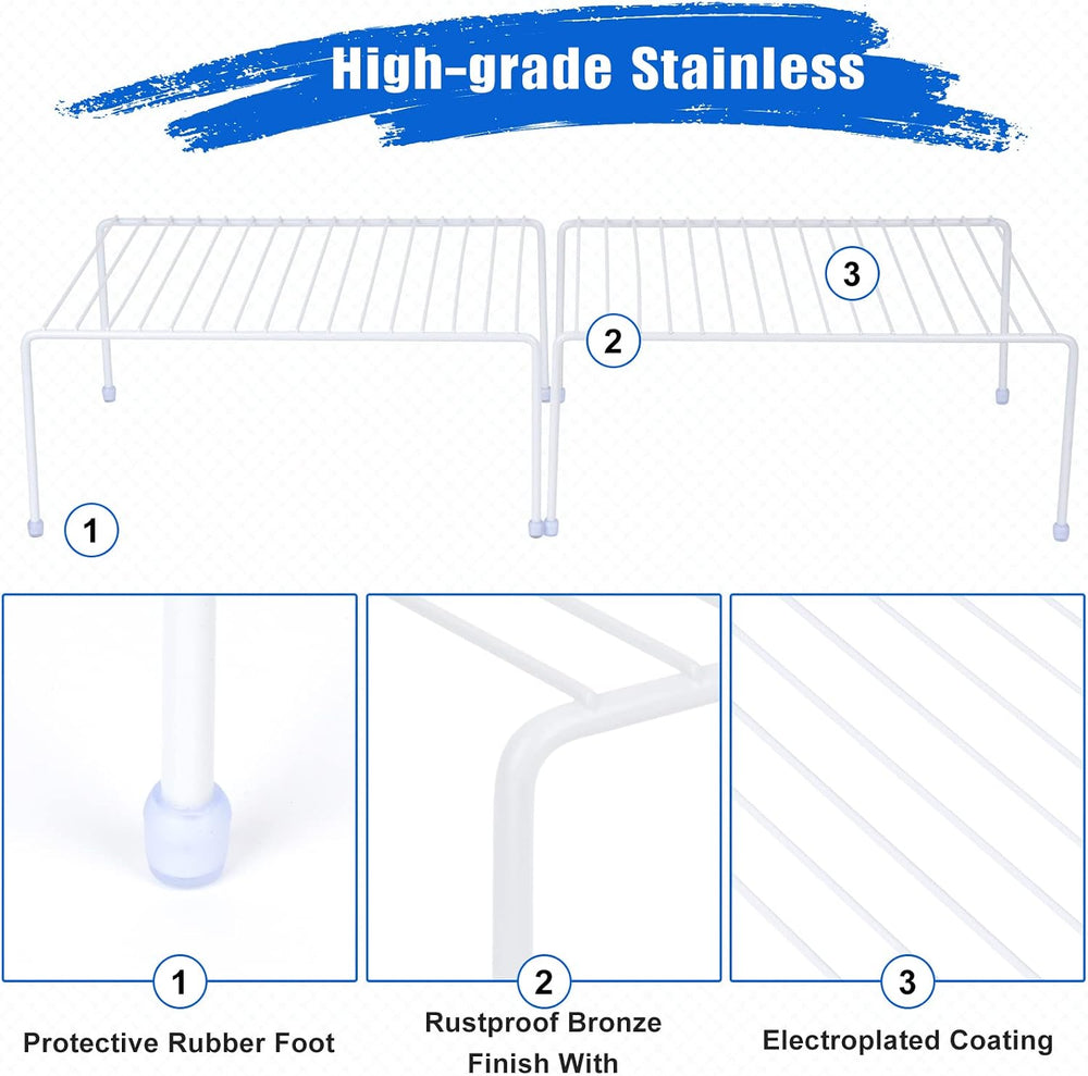 Medium (13.1 x 10.2 Inch) Cabinet Storage Shelf Rack, Shelves，Kitchen Counter...