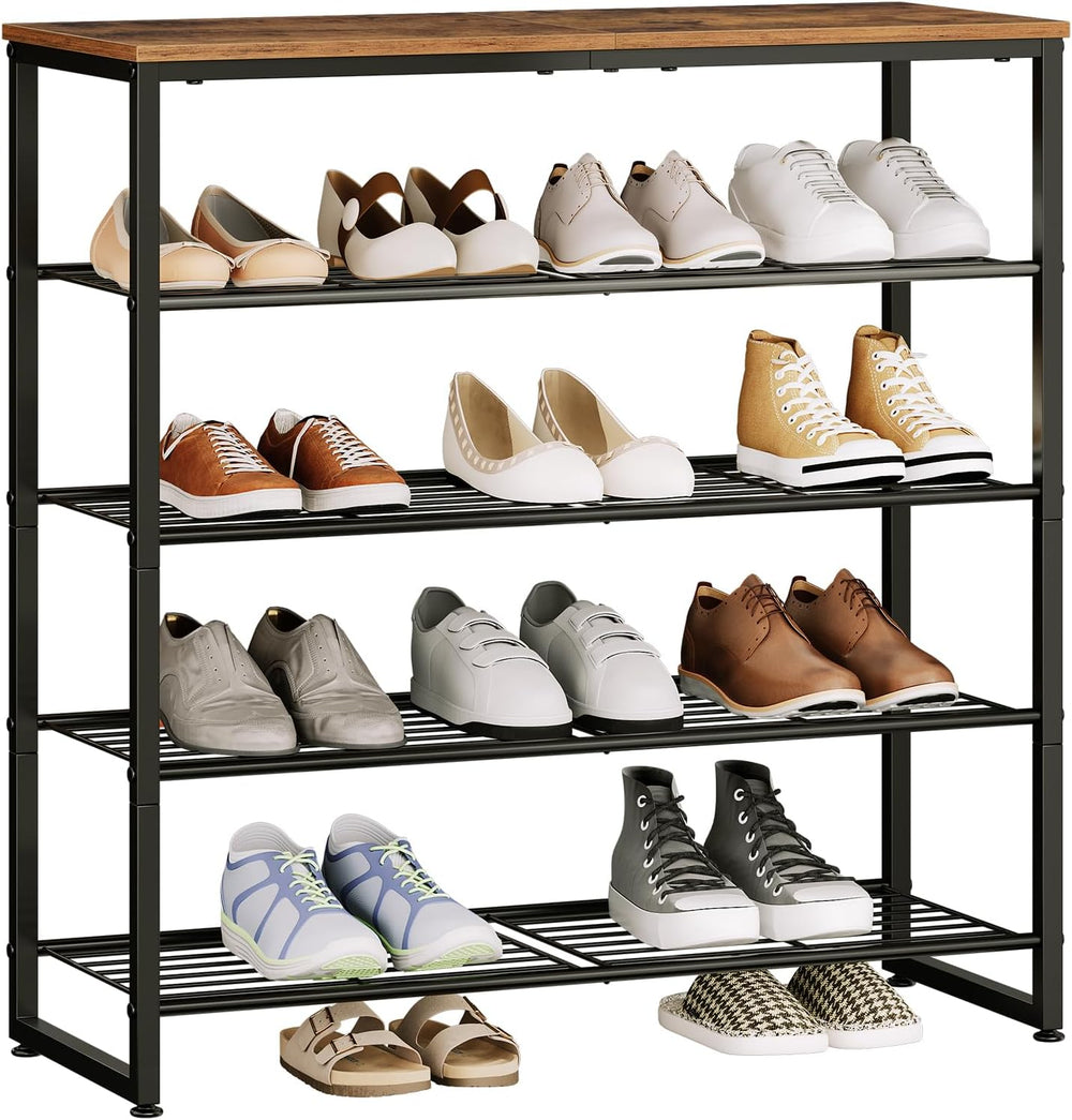 HOOBRO Shoe Rack, 5-Tier Narrow Shoe Organizer for Entryway, Holds 16-20 Pair...