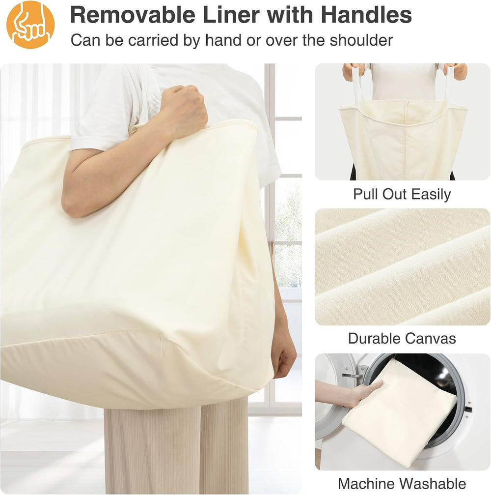 STO STO Rolling Laundry Hamper with Lockable Wheels, 29-Gallon (110L) Laundry...