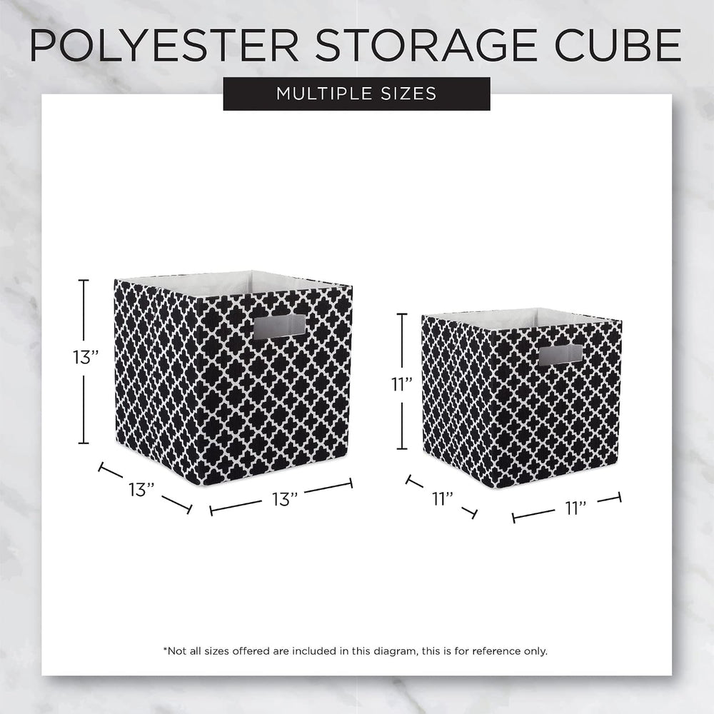 DII Collapsible Polyester Storage Cube, Chevron, Gray, Large