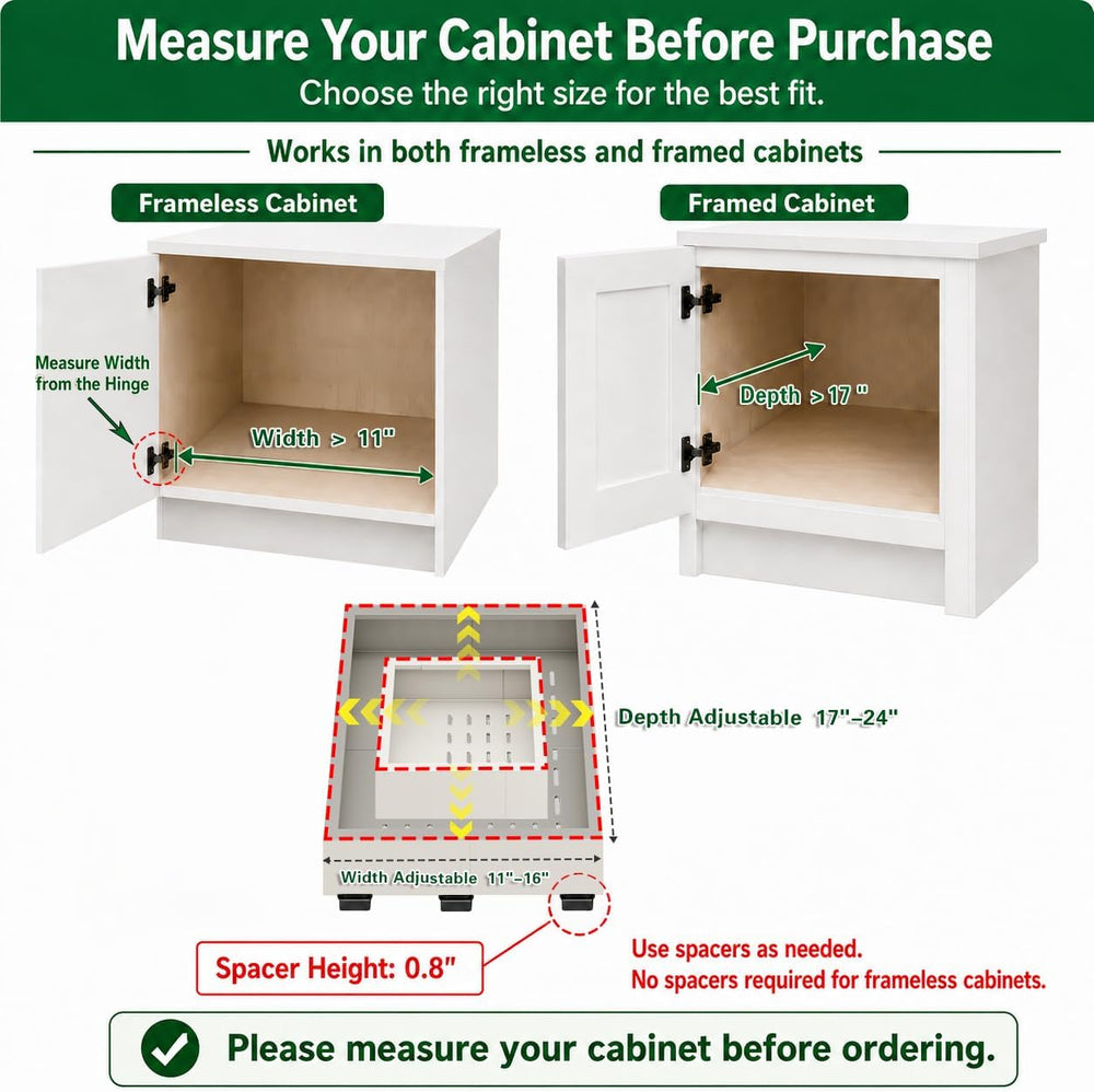 Fokyfok Pull out Cabinet Organizer,Expandable,No Drill,Heavy Duty,Kitchen