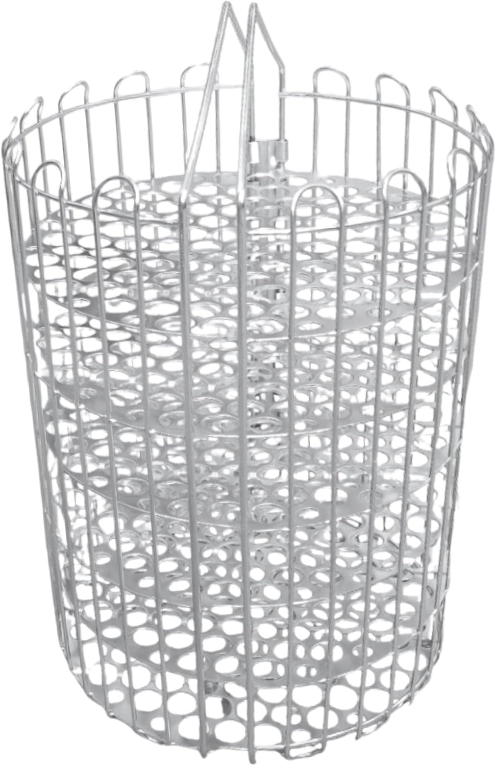 Quality Industries 15.75in Stainless Steel Clamshell Basket Wire Organizer