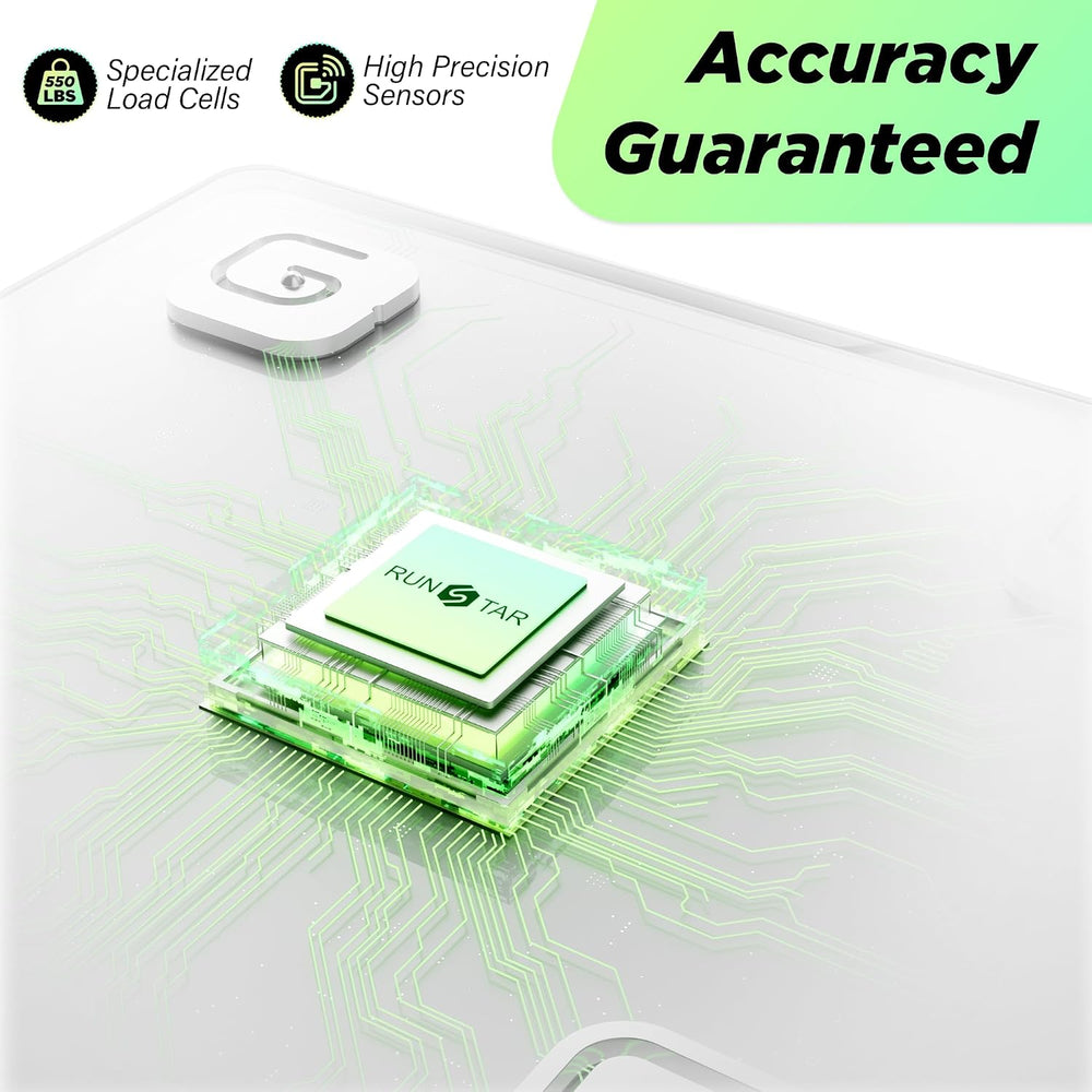 550lb Scale for Body Weight with Ultra-Wide Platform and Large LED Bezel-Less...