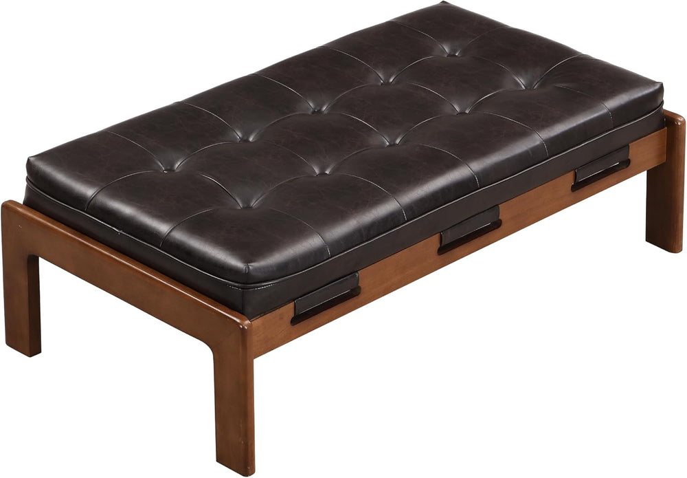 Christopher Knight Home Penley Modern Rectangular Faux Leather Upholstered Li...