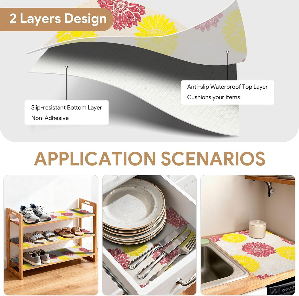 Shelf Liner 5Rolls*17.7'' X 96'' Non Adhesive Cabinet Drawer ...