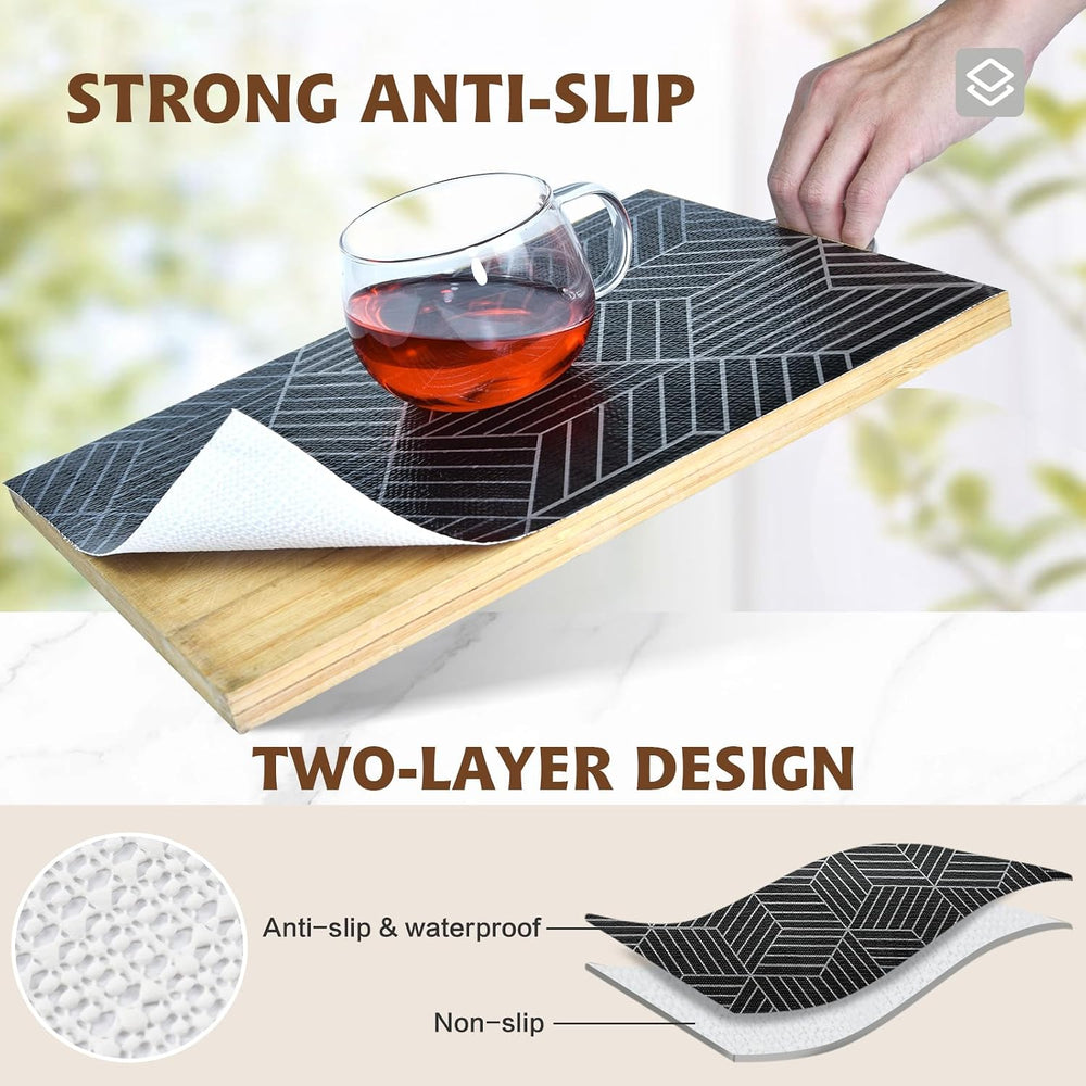 Shelf Liners for Kitchen Cabinets 17in x 20FT, Non Adhesive Cabinet Liner